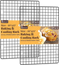 Cooling Racks for Cooking and Baking - 2 PCS 10" x 15" Grid Wire Baking Rack for Oven Cooking, Baking, Grilling, Roasting - Dishwasher Safe Bacon Rack - Fits Jelly Roll Cookie Sheet Pan