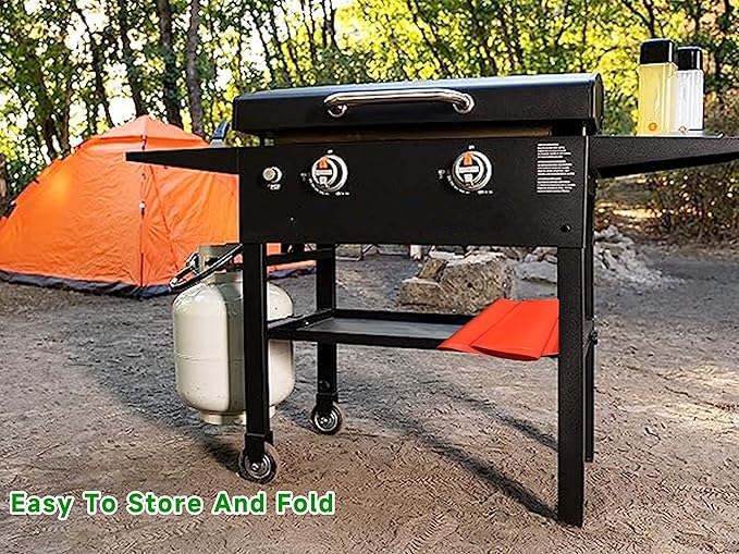 Silicone Griddle Mat, Grill Cover for Blackstone 36 Inch Griddle - Heavy Duty Food Grade Silicone Mat, Thickened 36" Mat Protective Cover Grilling Accessory for Black Stone - Orange
