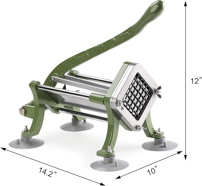New Star Food Service 42313 Commercial Restaurant French Fry Cutter with Suction Feet, 1/2-Inch