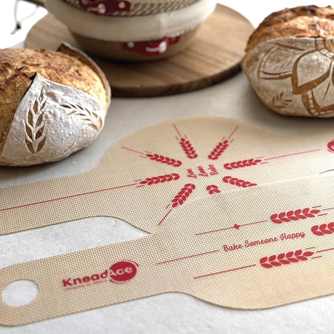 KneadAce Silicone Bread Sling Set Of Oval & Round with Long Handles, Nonstick＆Reusable Easy-Lift Baking Mat Easy Clean Dutch Oven Liners, Sourdough Baking Supplies, Ideal As Gift For Bakers