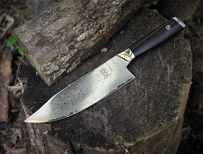 Mercer Culinary M13795 Premium Grade Super Steel, 8-Inch The Hunter Chef's Knife, G10 Handle