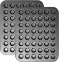 2-Piece 48 Cup Steel Mini Muffin Pan – 1.3″ Extra-Small Cup Size, Round (Not Suit for Standard Mini Liners)