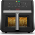 Chefman Air Fryer TurboFry 9-Qt, 6-in-1 High-Powered 450°F Cooking for Crispier French Fries, Chicken, and Onion Rings, XL Windowed Basket, Air Fry, Bake, Broil, Reheat, Dehydrate, Defrost – Black