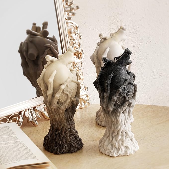 Claw Heart Candle & Resin Mold Set - Skull, Heart, Tree & Jewelry Molds - Silicone 3D Molds for Candle Making & Resin Casting