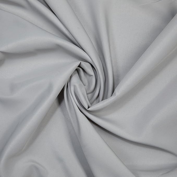 Gee Di Moda Rectangle Tablecloth - 90 x 132 Inch Silver Table Cloth for 6 Foot Table with Floor-Length Drop - Heavy Duty Washable Fabric - 6 Ft Buffet Table, Holiday Party, Wedding & Baby Shower
