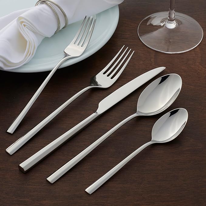 Oneida B1013020Al20 Doublet 20 Piece Everyday Flatware Set, Service For 4
