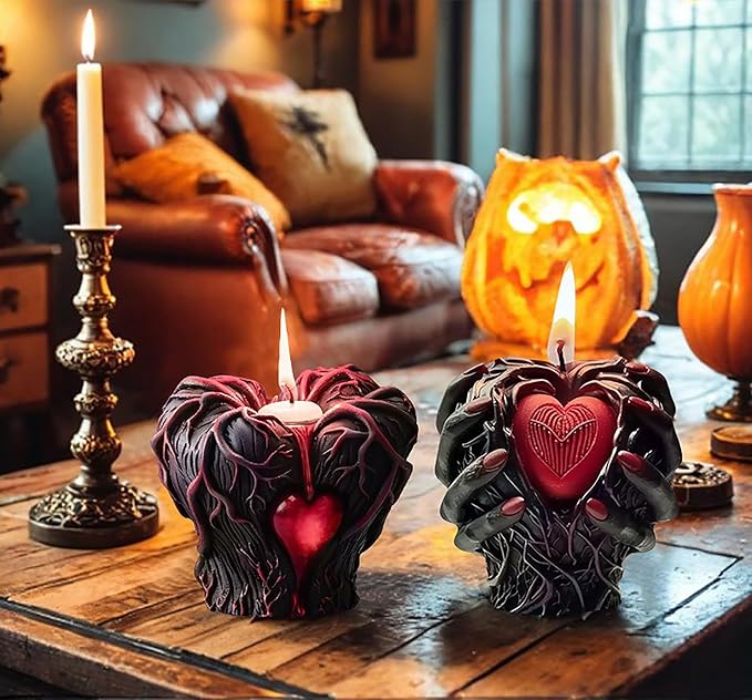 Claw Hand Skull & Ghost Candle Mold - Resin Casting & Candle Making Molds - Silicone 3D Animal Molds for Home Decor