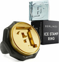 Berlinzo Brass Ice Stamp Ring Letter F