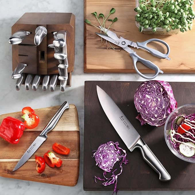 Cangshan Sanford Series 1027051 German Steel 17-Piece Knife Block Set