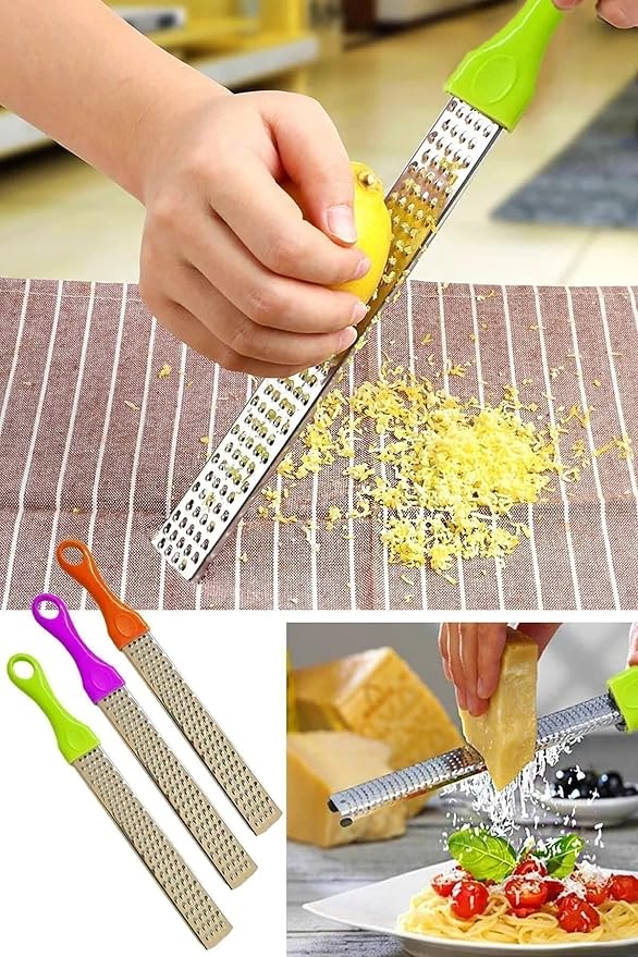 Lemon Zester - Garlic Grater, Stainless Steel Cheese Parmesan Ginger Vegetable Spices Multipurpose Grater for Kitchen 1 piece