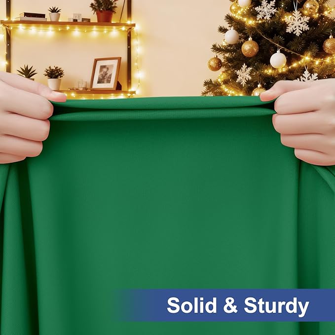 homing Rectangle Table Cloth Cover, Waterproof Polyester Elastic Fitted Tablecloth, Fits for 6 Foot Folding Tables, Washable Table Protector for Christmas, Holiday, Party (Hunter Green, 30" x 72")