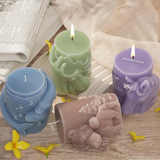 Pegasus Cylinder Animal Resin Casting Silicone Mold for Home Decor & Candle Making Wave Spiral Mold