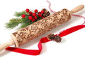 17" Premium Wooden Rolling Pins for Baking with Stamp Embossed Designs | 3mm Deep Springerle Cookie Molds | Christmas Rolling Pin & Baking Gifts for Women | Includes 3-in-1 Cleaning Brush