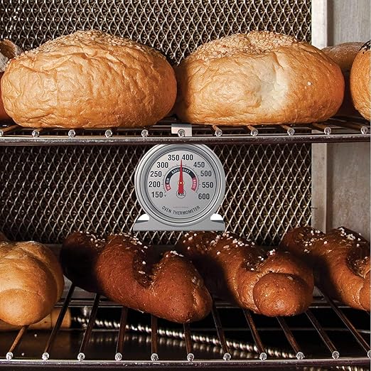 Efeng Large 3.5" Oven Thermometers for Gas/Electric Oven with Large Hanger&Base,Safety Leave-in Oven,Easy to Read Number,No Fading Color for Long time Cooking