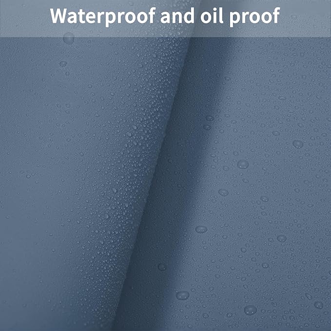 Leather Table Cover,1.8mm Thick,30x48 Inch Desk Cover,Large Desk Mat,Table Protector,Table Cover Protector,Table Top Protectors for Wood,Desk Writing Mat(Grayish Blue+Dark Green,30x48)