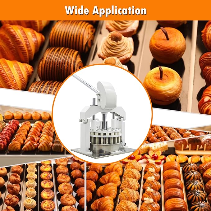 INTSUPERMAI Manual Dough Divider Cutter Machine 36PCS Tabletop Dough Divider Rounder 3 Pans Hydraulic Dough Equal Cutter Machine 1.06oz-5.64oz One Piece