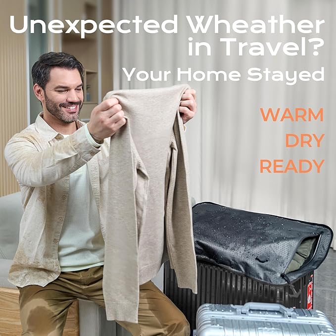 Essential Vacuum Bags for Travel Luggage, Reusable Compression Bags for Checked Suitcases, Vacuum Seal Spacesaver for Cloth Packing(2Large No Pump)
