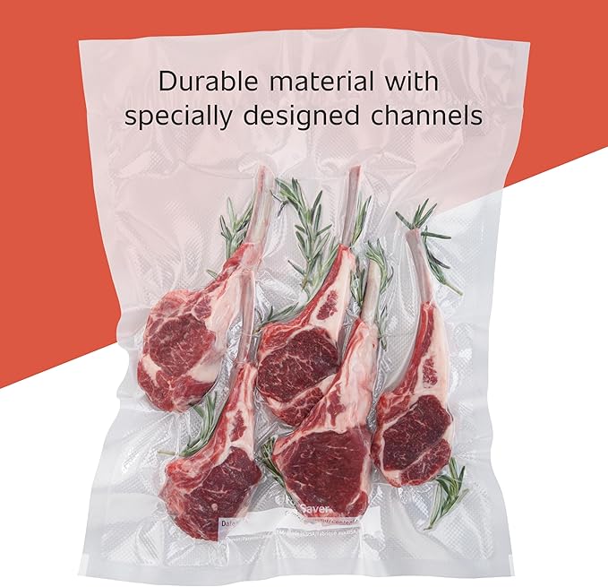FoodSaver Custom Fit Vacuum Sealer Bags, Airtight Food Storage and Sous Vide Rolls, BPA-Free, 11 x 16' (Pack of 18)