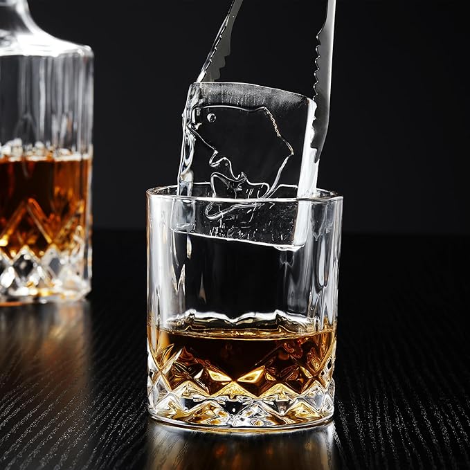 Clear Square Ice Cube Maker Mold for Whiskey Bourbon, Fishing Gifts for Men, Stocking Stuffers for Men