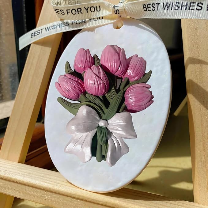 3D Tulip Bouquet Gypsum Plaster Mold, Flower Shaped Silicone Mold for Candle, Epoxy Resin and Soap Making, DIY Home Decor and Tulip Car Air Freshener, Unique Birthday Gift Idea