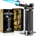 RAVS Refillable Butane Torch, Professional Kitchen Torch Lighter for Creme Brulee, Cooking Torch Gun with Adjustment Flame for Men, Blow Torch for Cooking - No Butane Fuel, Unique Gifts for Dad