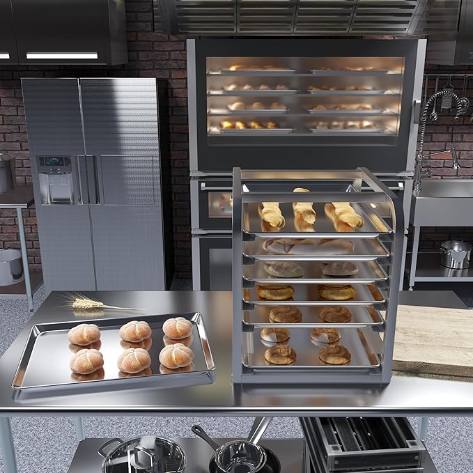 Pack of 6 | 18 in. x 26 in. Full Size Aluminum Bun. / Sheet Pan | Ideal for baking, roasting, cooling, prepping, or storing - a must-have in restaurants, bakeries, and busy kitchens.