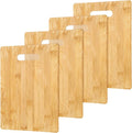Vesici 18 Pack Bamboo/Wood Cutting Board with Handles Bulk Plain Blanks Laser Engraving Chopping Board for Customized Engraving Gifts Crafts Christmas Keepsakes(Bamboo,6''x9'')