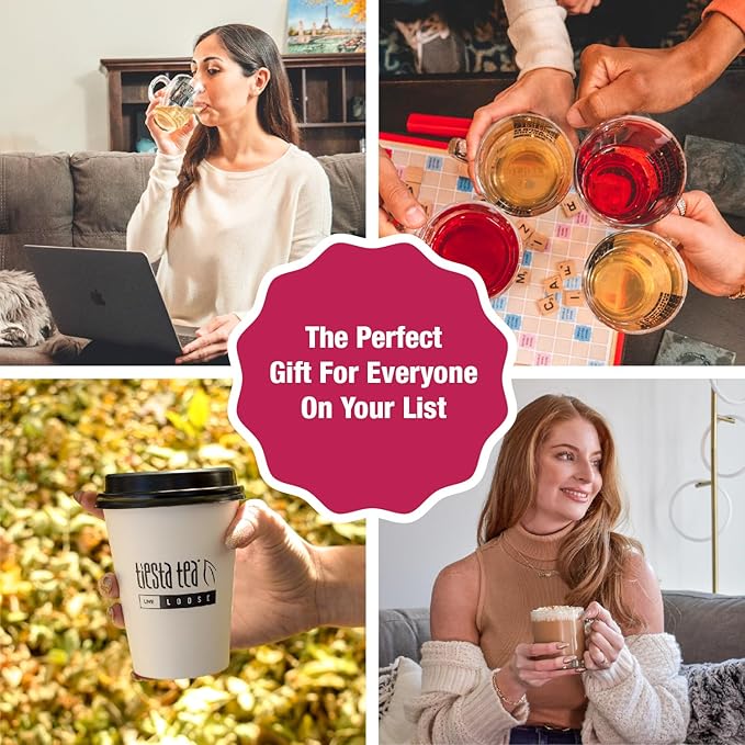 Tiesta Tea Fall Medley Dry Flight Set Sampler Set - Loose Leaf Tea, No Caffeine, Perfect Hot or Iced, Assorted Brew Set With Herbal, Black, Chai, Fruit Blends, & More - 9 Resealable Pouches