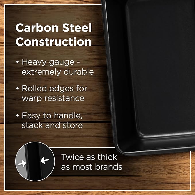 Wrenbury Large 2lb Loaf Pan for Baking Bread - Non Stick 2 lb Banana Loaf Tin - Toughened Wide Carbon Steel 2 Pound Cake Tray - 9.5"