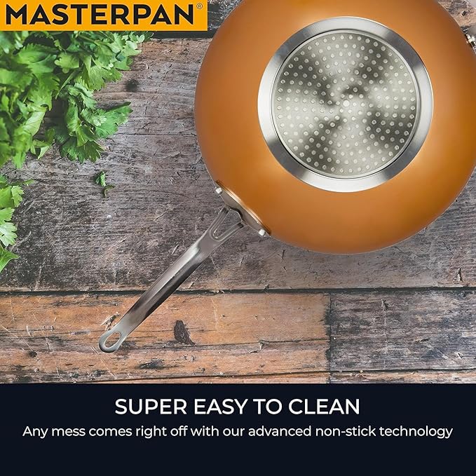 MASTERPAN Copper tone 10 and 12 inch Non-Stick Ceramic Frying Pans 2-Pack