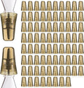 Chengu 80 Pieces Liquor Bottle Covers Pour Spout Covers Bar Toppers for Bottles Universal Pour Dispenser Dust Translucent Silicone Rubber Spout Caps for Bar Home Kitchen Tools Supplies (Champagne)