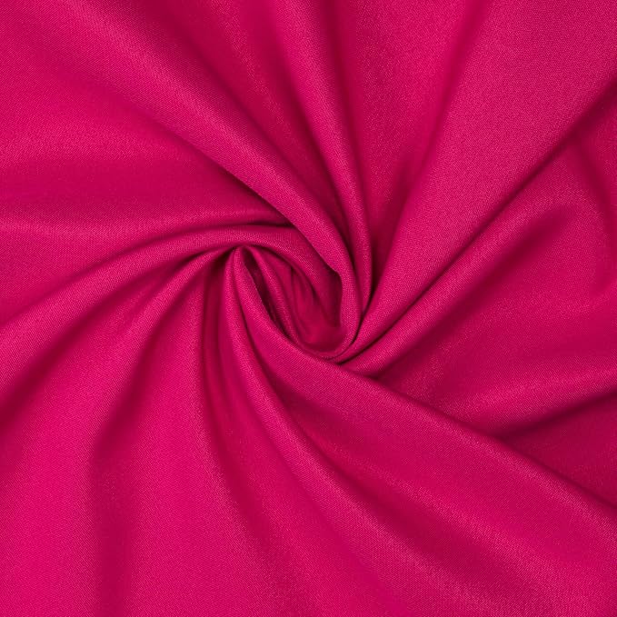 Gee Di Moda Rectangle Tablecloth - 90 x 132 Inch Fuchsia Table Cloth for 6 Foot Table with Floor-Length Drop - Heavy Duty Washable Fabric - 6 Ft Buffet Table, Holiday Party, Wedding & Baby Shower