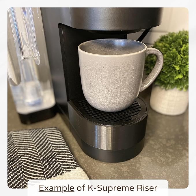 Riser Splash Guard Drip Tray Accessory Made for K-Supreme & K-Slim Drip Tray Riser in Black Increases 1.7 inches to Cups Height