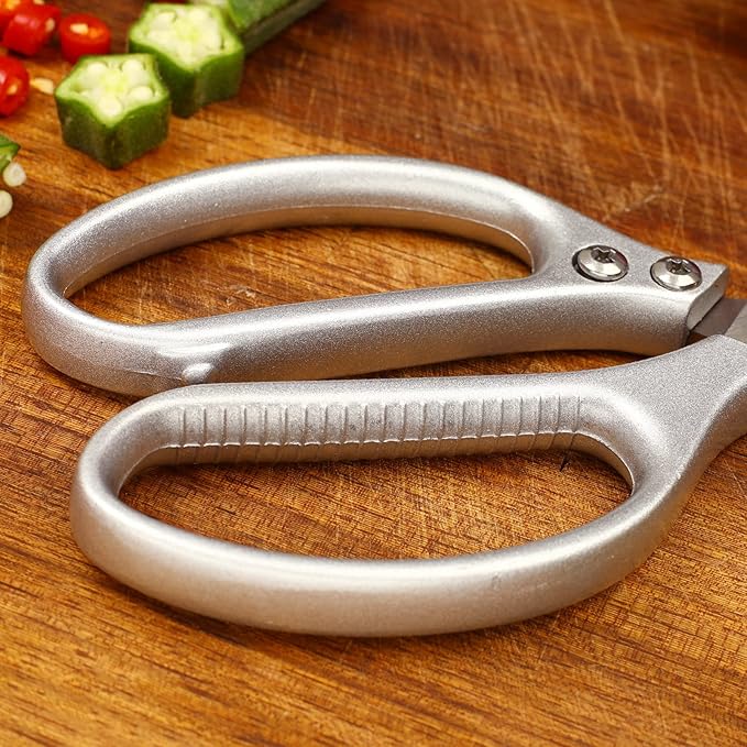 Stainless Steel Kitchen Shears Full-Steel Forged Metal Kitchen Scissors for Food (Kitchen Scissors-B)