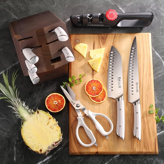 Cangshan HELENA Series German Steel Forged Knife Block Set (10-Piece, White)