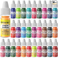 Food Coloring - 30 Colors Food Coloring Liquid, Natural Vibrant Food Color for Baking, Cookies, Easter Egg, Icing, Dessert Decorating, Fondant, Making DIY Supplies Kit - 6ml/0.25oz