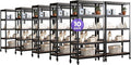 HOMEDANT House 5-Tier Metal Rolling Cart Shelf Rack Casters Heavy Duty Wheel Shelving Unit Adjustable Utility Storage Shelves Organizer Shelf Kitchen Garage 36.2" W x 16.5" D x 69.5" H 10Pack