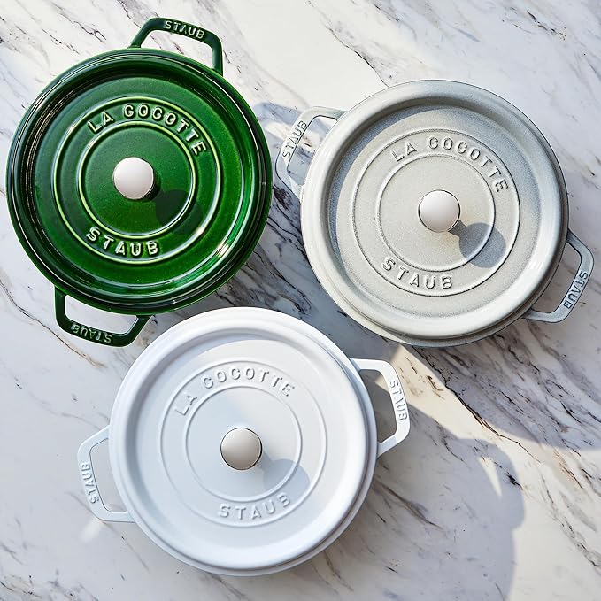 Staub Cast Iron Cocotte Made in France, 4-qt, Basil