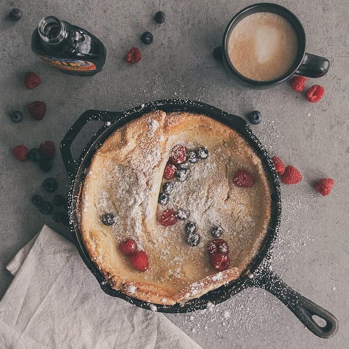Backcountry Iron 10-1/4 Inch Round Medium Pre-Seasoned Cast Iron Skillet