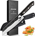 Huusk Kiritsuke Knife Japanese, Gyuto Knife, Japanese Chef Knives with Full Tang Handle, Hand Forged Kitchen Knives for Sushi, Meat, Fruits and Vegetables, Gift for Dad
