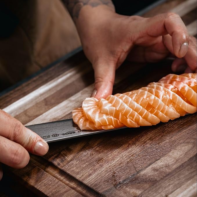Schmidt Brothers - Artisan Series 6-Inch Chef Knife, High-Carbon German Stainless Steel Cutlery, Coconut Resin Handle