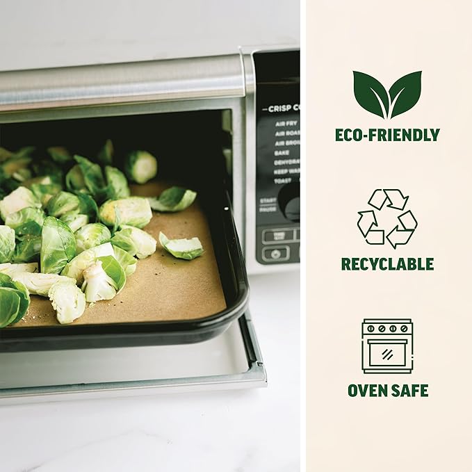 Zenlogy 12x12 Parchment Paper Squares (200 Sheets), Unbleached, High Heat, Non-stick, Pre-cut Baking Paper for Dehydrator, Ninja Foodi Flip Air Fryer, Toaster Oven, and so much more.