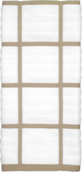 All-Clad Checked Kitchen Towel: Highly Absorbent, Super Soft Long Lasting - 100% Cotton, 17"x30" Tea Towel for Cleaning & Drying Dishes, Pans, Glassware, or Countertops, (1-Pack), Cappuccino
