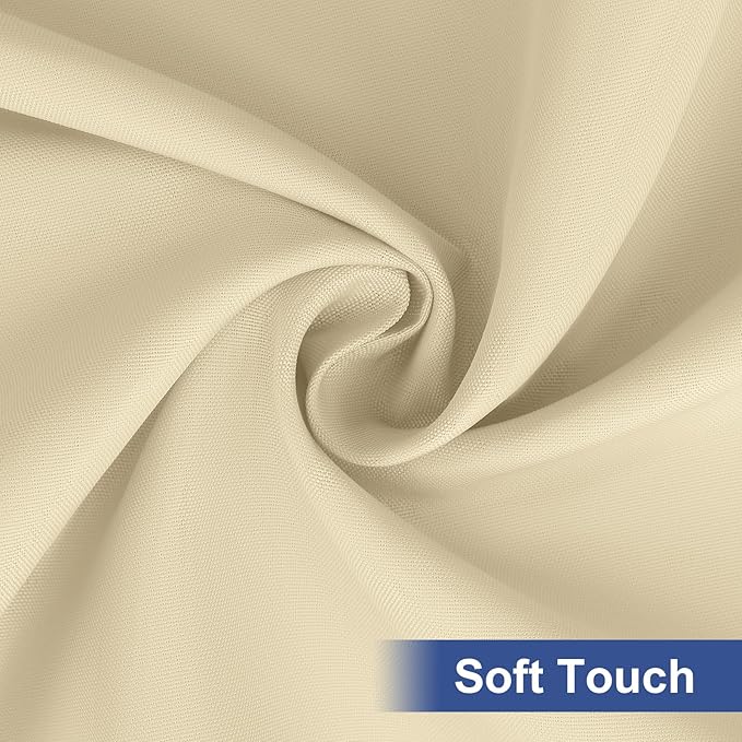 homing Rectangle Table Cloth Cover, Waterproof Polyester Elastic Fitted Tablecloth, Fits for 5 Foot Folding Tables, Washable Table Protector for Picnic, Camping, Outdoor (Champagne, 30" x 60")