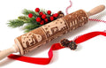 17" Premium Wooden Rolling Pins for Baking with Nativity Embossed Designs | 3mm Deep Springerle Cookie Molds | Christmas Rolling Pin & Baking Gifts for Women | Includes 3-in-1 Cleaning Brush ﻿