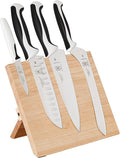 Mercer Culinary Millennia 5-Piece Magnetic Board Set, Rubberwood, White Handles
