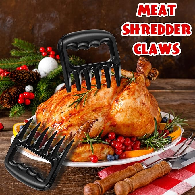 ROMANTICIST 27pcs Heavy Duty Grilling Gifts for Men Dad Christmas, Extra Thick BBQ Accessories Tools Set, Stainless Steel Grill Utensils Kit with Meat Claws, Carrying Bag for Outdoor Camping Silver