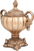 Deco 79 Polystone Solid Decorative Jars, 12" x 8" x 13", Bronze