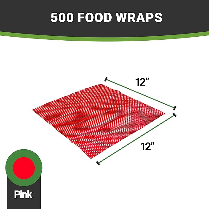 Restaurantware 12" x 12" Rippled Aluminum Foil Food Wrap and Fry Basket Liner: Perfect for Restaurant Take Out Bakeries and Food Trucks - Red Polka Dot Foil Sandwich Wraps - 500-CT