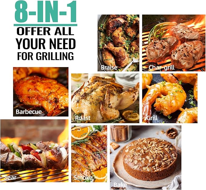 Z GRILLS 200A Table Top Wood Pellet Grill, Pellet Smoker with PID V2.1 Controller, Meat Probes, 202 sq.in Cooking Area, Fit for RVs, Road Trips & Apartments